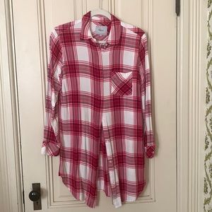 Rails size small red plaid shirt dress